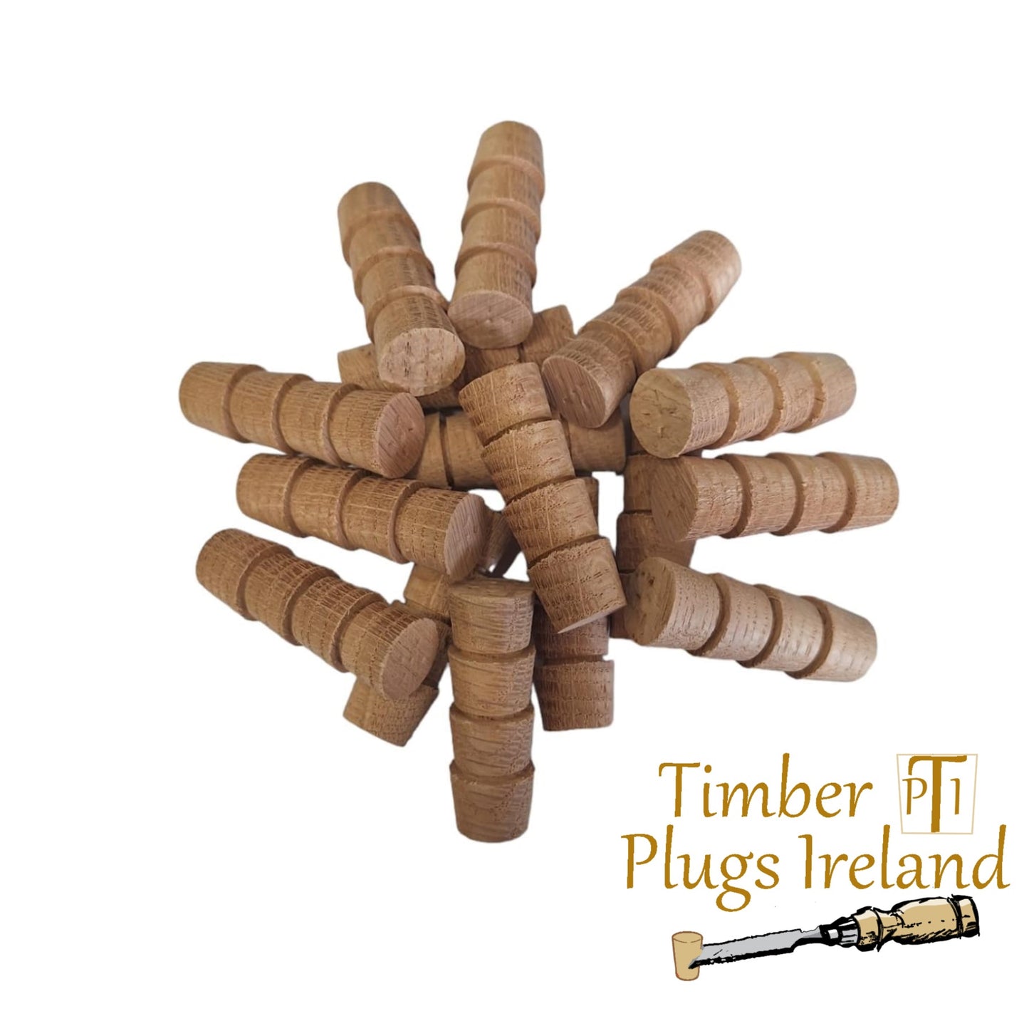Red Oak ( American ) Cross Grain Tapered Timber Plugs