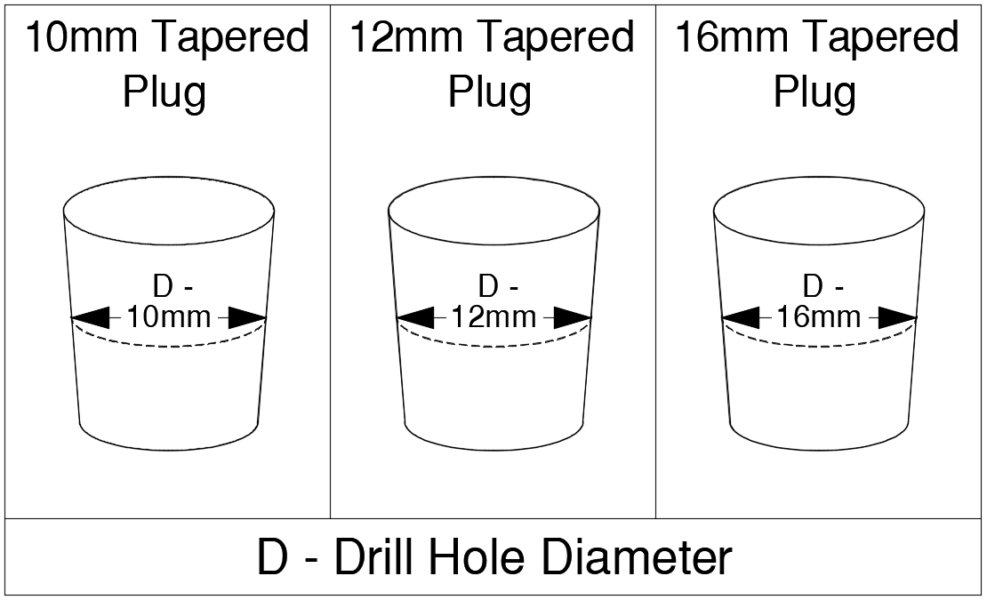 Ash ( American ) Cross Grain Tapered Timber Plugs