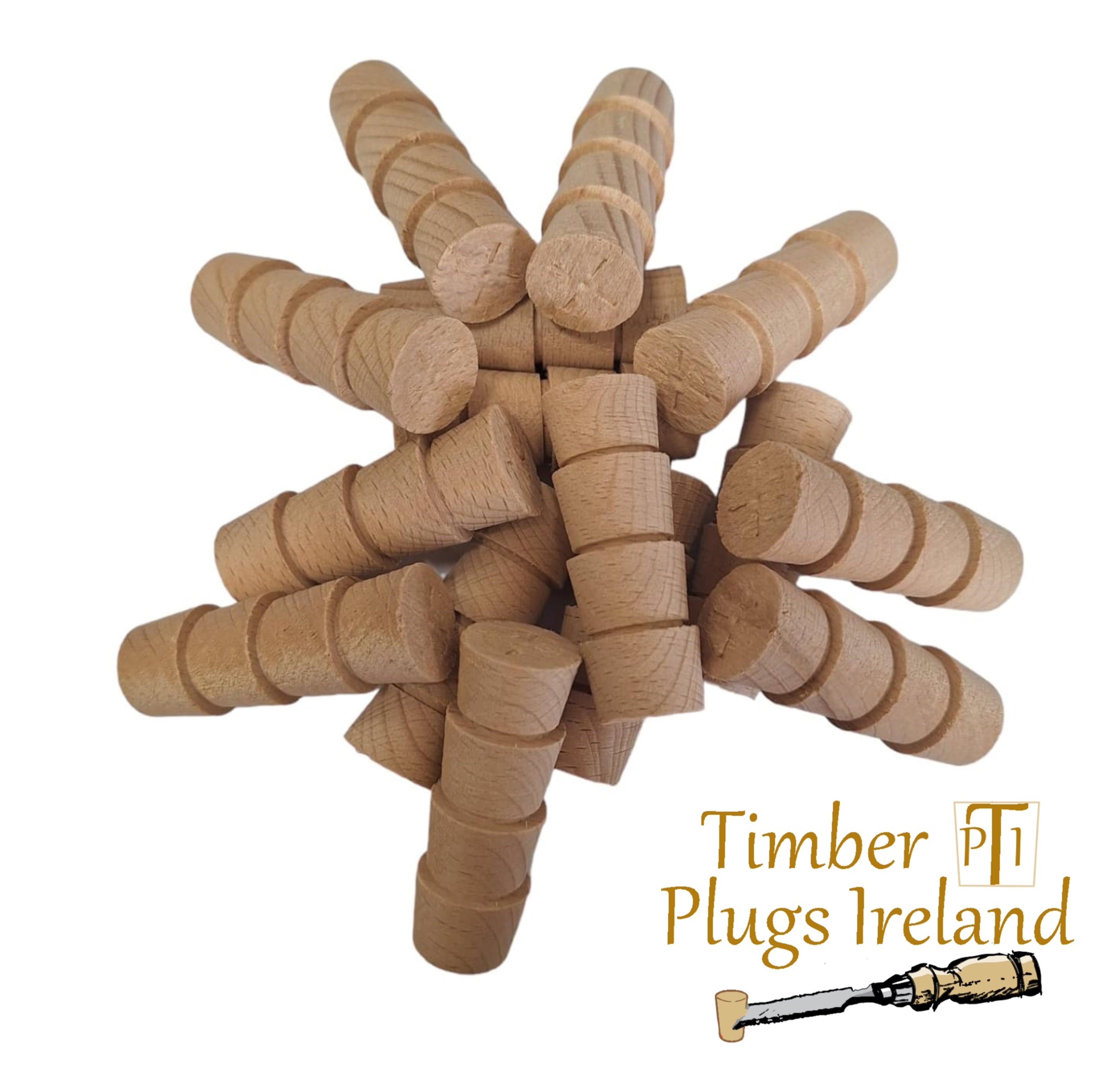 Steamed Beech ( European ) Cross Grain Tapered Timber Plugs – Timber ...