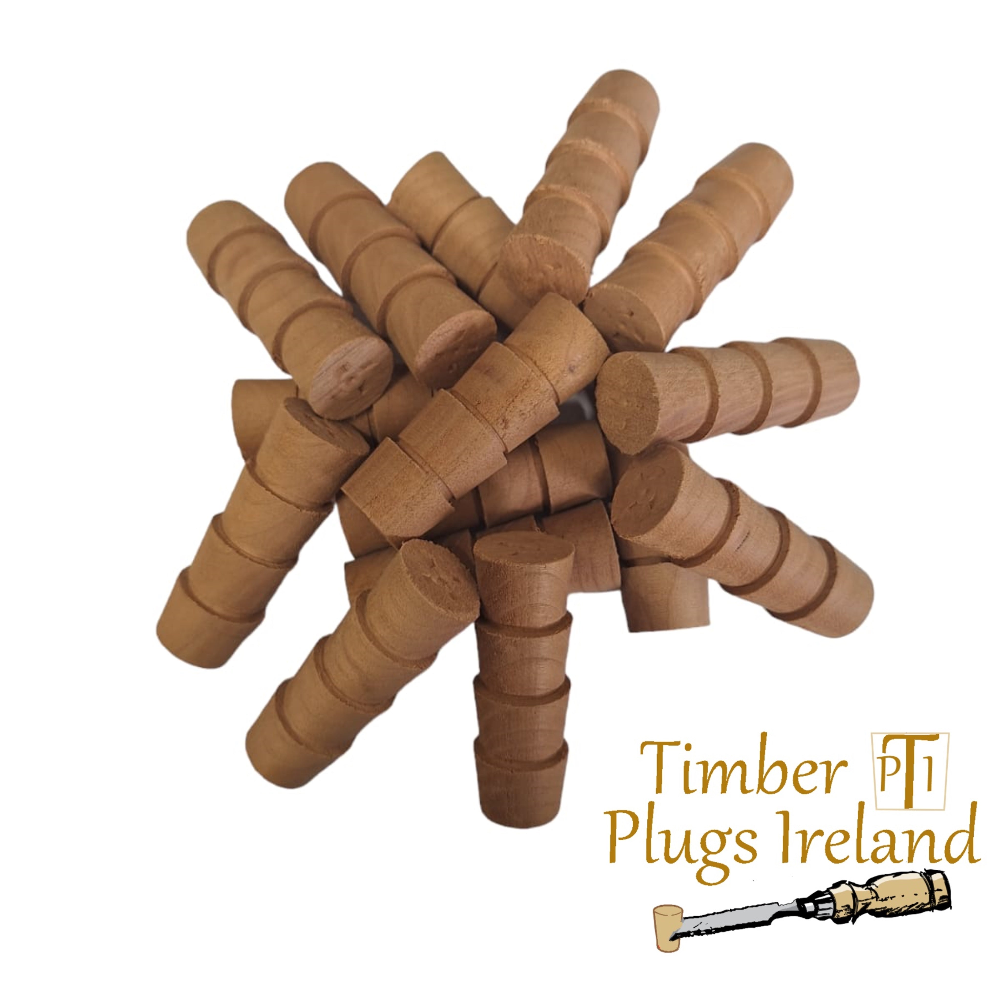 Cherry ( American ) Cross Grain Tapered Timber Plugs – Timber Plugs Ireland