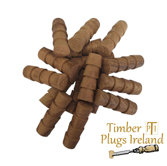 Iroko ( African ) Cross Grain Tapered Timber Plugs