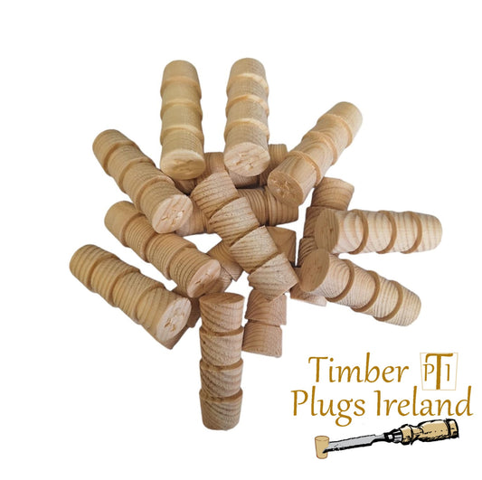 Red Deal Cross Grain Tapered Timber Plugs