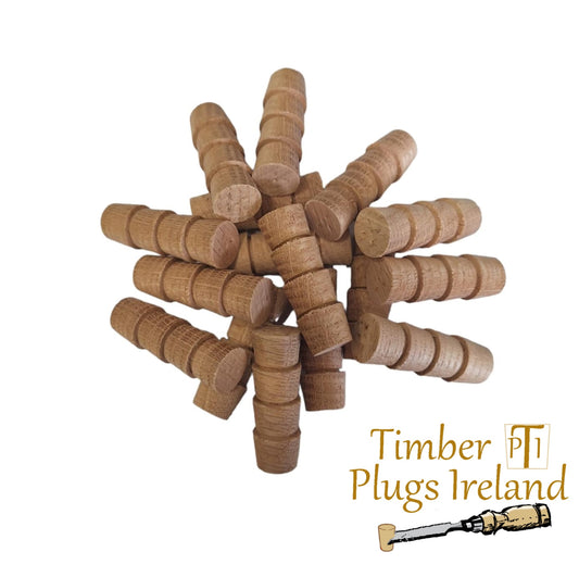 Red Oak ( American ) Cross Grain Tapered Timber Plugs