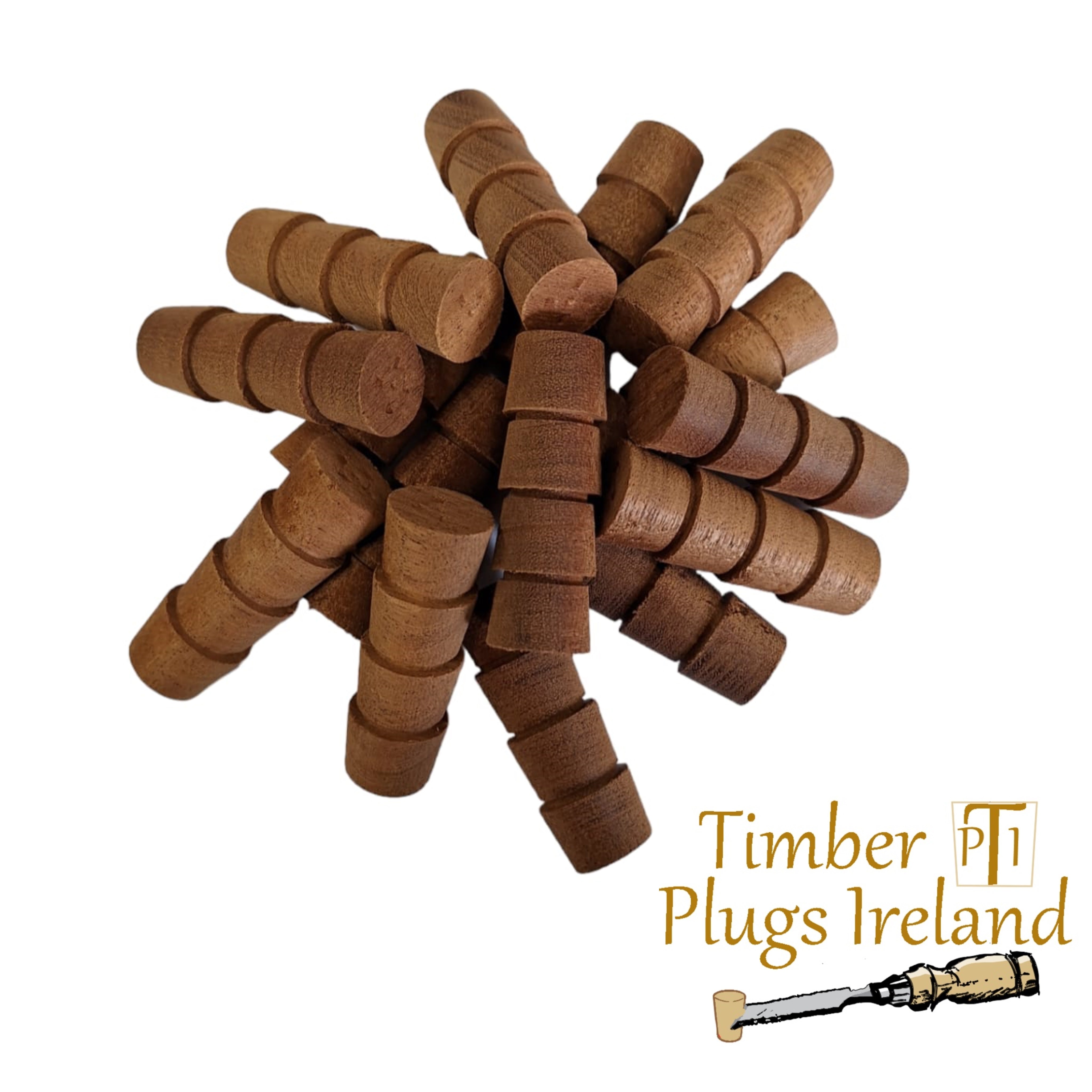 Sapele ( African ) Cross Grain Tapered Timber Plugs – Timber Plugs Ireland