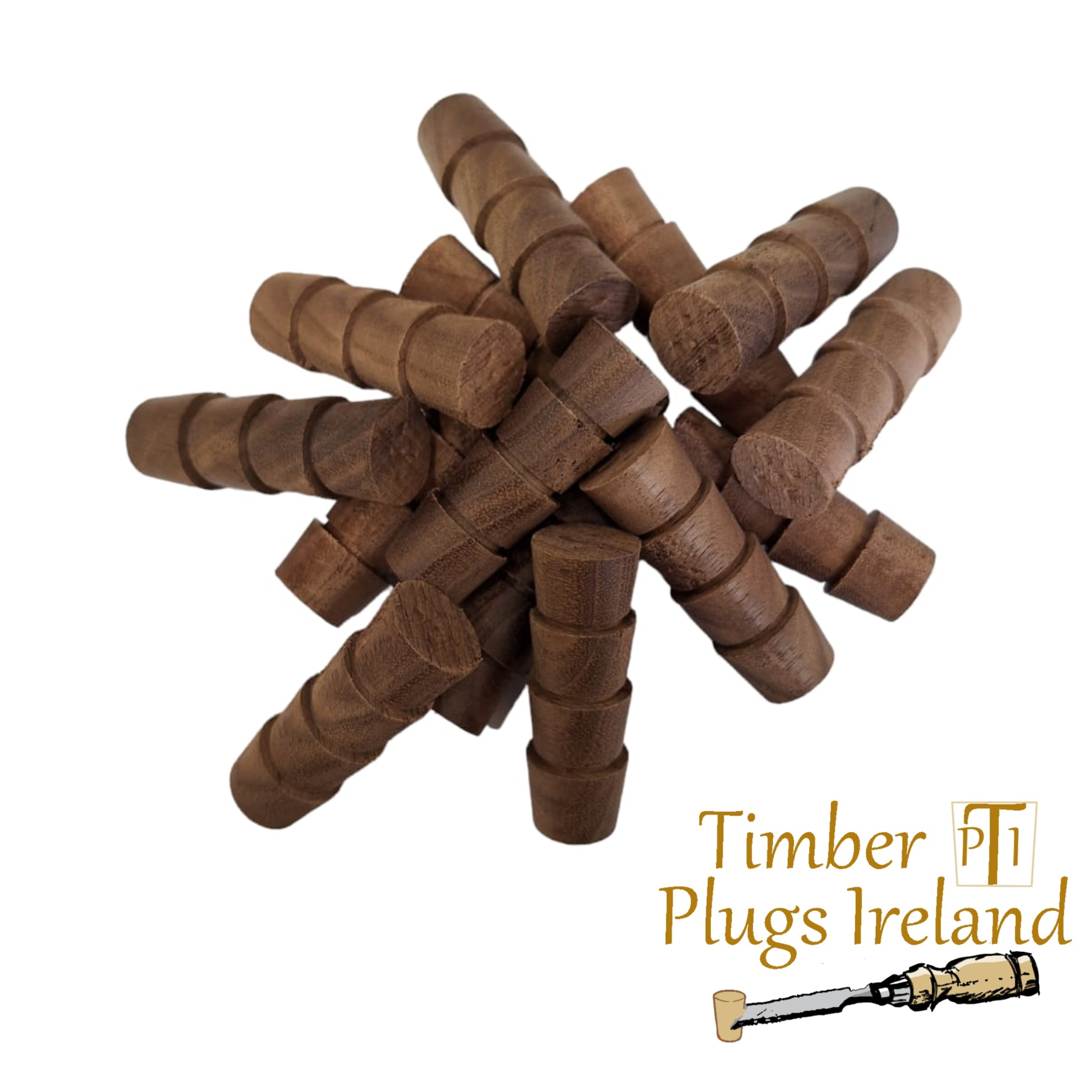 Walnut ( American ) Cross Grain Tapered Timber Plugs – Timber Plugs Ireland